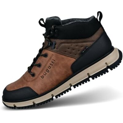 bugatti Bottes pour homme, doublure froide, cognac/noir, taille 43 UE, Noir cognac, 43 EU - Publicité bugatti Bottes pour homme, doublure froide, cognac/noir, taille 43 UE, Noir cognac, 43 EU - Publicité