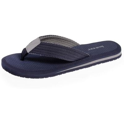 Isotoner Tongs homme tige corde large et semelle bicolore, 43, marine - Publicité Isotoner Tongs homme tige corde large et semelle bicolore, 43, marine - Publicité