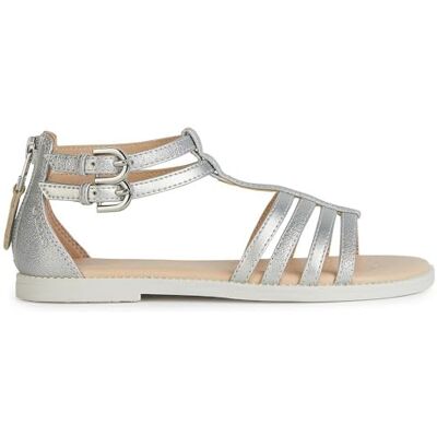 Geox Girl's J Karly Sandal, Argenté., 11 UK Child - Publicité Geox Girl's J Karly Sandal, Argenté., 11 UK Child - Publicité