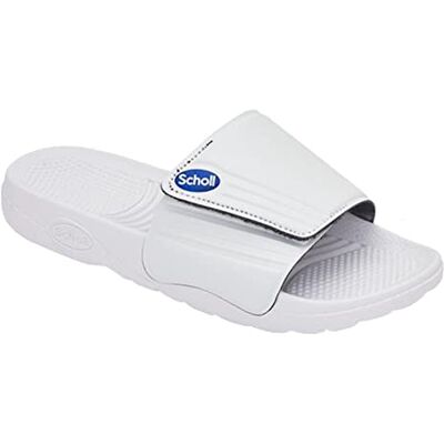 Scholl Nautilus, Ciabatte PVC per piscina e mare, Uomo Adulto, Bianco, 45 - Publicité Scholl Nautilus, Ciabatte PVC per piscina e mare, Uomo Adulto, Bianco, 45 - Publicité