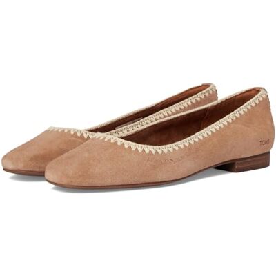 TOMS Briella Ballerines Plates pour Femme, Point décoratif en Daim Marron, 36 EU - Publicité TOMS Briella Ballerines Plates pour Femme, Point décoratif en Daim Marron, 36 EU - Publicité