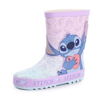 Disney Lilo & Stitch Bottes de Pluie pour Filles Bottes de Pluie Enfant avec Imprimé Stitch sur Toute la Surface en Violet Bottes en Caoutchouc Résistantes à l'Eau pour Enfants - Publicité Disney Lilo & Stitch Bottes de Pluie pour Filles Bottes de Pluie Enfant avec Imprimé Stitch sur Toute la Surface en Violet Bottes en Caoutchouc Résistantes à l'Eau pour Enfants - Publicité
