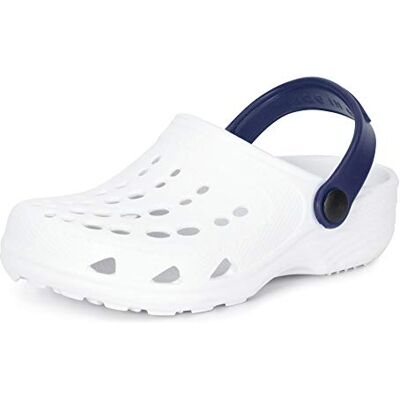 Ladeheid EVA Clogs Sabots Sandales Unisexe Enfant Fille Garçon LA-CA-06 (Blanc/Bleu Marine, 28/29 EU) - Publicité Ladeheid EVA Clogs Sabots Sandales Unisexe Enfant Fille Garçon LA-CA-06 (Blanc/Bleu Marine, 28/29 EU) - Publicité