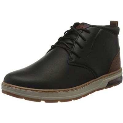 Skechers Baskets Evenston Renli pour Homme, Cuir Noir, 10 UK - Publicité Skechers Baskets Evenston Renli pour Homme, Cuir Noir, 10 UK - Publicité