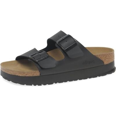 Birkenstock Arizona Platform Vegan, Noir , 36 EU Étroit - Publicité Birkenstock Arizona Platform Vegan, Noir , 36 EU Étroit - Publicité