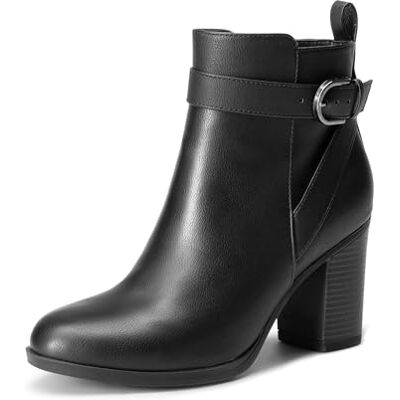 DREAM PAIRS Bottes Femme Bout Rond Classiques Fermeture Éclair Antidérapantes Confortables Bottines à Enfiler pour Automne Hiver,Size 40.5,Noir-PU,SDAB2431W - Publicité DREAM PAIRS Bottes Femme Bout Rond Classiques Fermeture Éclair Antidérapantes Confortables Bottines à Enfiler pour Automne Hiver,Size 40.5,Noir-PU,SDAB2431W - Publicité