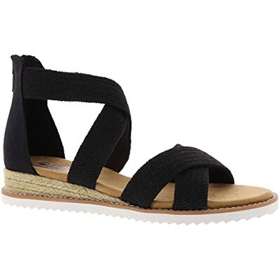Skechers BOBS Women's Ankle Strap Sandal, Black, 37 EU - Publicité Skechers BOBS Women's Ankle Strap Sandal, Black, 37 EU - Publicité