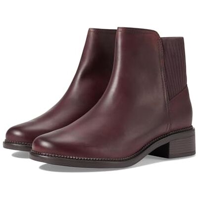 Clarks Bottes Chelsea Maye Palm pour femme, Cuir bordeaux, 35 EU - Publicité Clarks Bottes Chelsea Maye Palm pour femme, Cuir bordeaux, 35 EU - Publicité