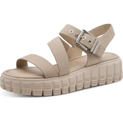 Tamaris sandale femme à talon compensé beige 36 EU - Publicité Tamaris sandale femme à talon compensé beige 36 EU - Publicité