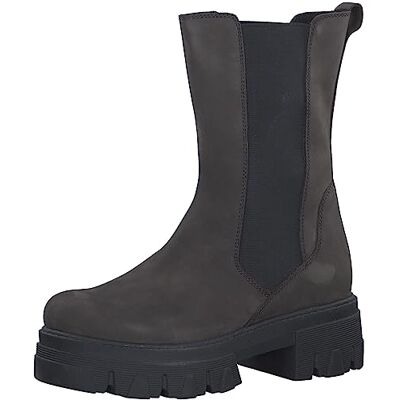 MARCO TOZZI Bottines Chelsea en cuir à plateforme pour femme, Anthracite N C, 38 EU - Publicité MARCO TOZZI Bottines Chelsea en cuir à plateforme pour femme, Anthracite N C, 38 EU - Publicité