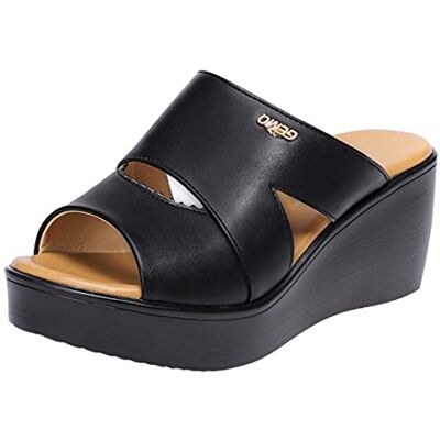 Generic7 Femmes Pantoufles compensées Couleur Unie Peep-Toe sans Lacet élégant Sandales Mules résistantes à l'usure Chaussures à Plate-Forme Simples - Publicité Generic7 Femmes Pantoufles compensées Couleur Unie Peep-Toe sans Lacet élégant Sandales Mules résistantes à l'usure Chaussures à Plate-Forme Simples - Publicité