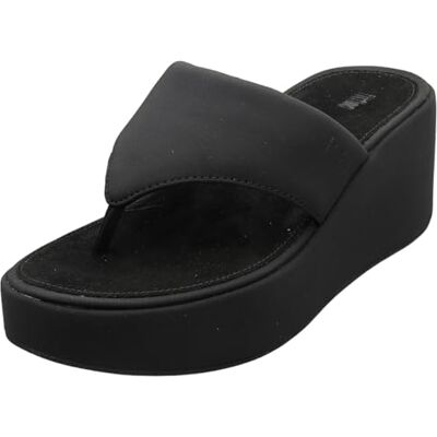 Fitflop Platfforms Toepost Sandales compensées pour femme Noir, Noir, 36 EU - Publicité Fitflop Platfforms Toepost Sandales compensées pour femme Noir, Noir, 36 EU - Publicité