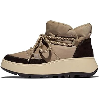 Fitflop F-Mode W/Resistant Biofleece Mesh Flatform Bottines pour femme, taupe, 40 EU - Publicité Fitflop F-Mode W/Resistant Biofleece Mesh Flatform Bottines pour femme, taupe, 40 EU - Publicité