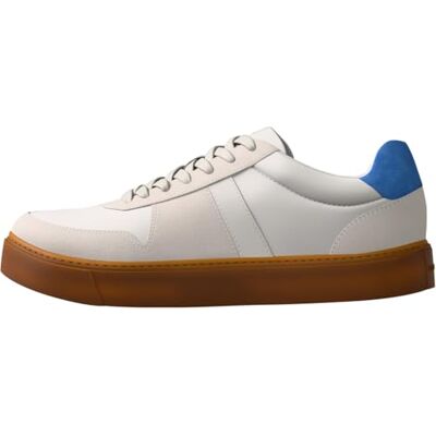 Calvin Klein Hommes Classic Cups Lace Mix EMB Tongue Ym0Ym01395 Low Top, Gris (DK Ecru/Lapis Blue/Gum), 9 - Publicité Calvin Klein Hommes Classic Cups Lace Mix EMB Tongue Ym0Ym01395 Low Top, Gris (DK Ecru/Lapis Blue/Gum), 9 - Publicité