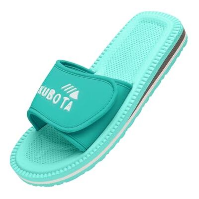 Kubota Claquettes à scratch Femme – Sandales été – Claquettes avec fermeture auto-agrippante – Chaussures pour piscine et plage – Chaussons – Marine – 37 - Publicité Kubota Claquettes à scratch Femme – Sandales été – Claquettes avec fermeture auto-agrippante – Chaussures pour piscine et plage – Chaussons – Marine – 37 - Publicité
