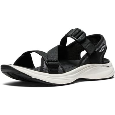 KEEN Femme Leiki Open-Toe Sandals, Noir/Blanc étoilé, 38.5 EU - Publicité KEEN Femme Leiki Open-Toe Sandals, Noir/Blanc étoilé, 38.5 EU - Publicité