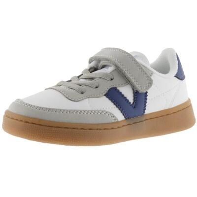 Victoria Baskets Unisexe Oslo Effet Cuir & Pièces Colorées & Semelle Caramel pour Enfants Marino 27 - Publicité Victoria Baskets Unisexe Oslo Effet Cuir & Pièces Colorées & Semelle Caramel pour Enfants Marino 27 - Publicité
