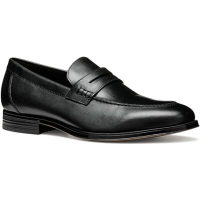 Geox Homme U REZZONICO A Flâneur, Black, 45 EU - Publicité Geox Homme U REZZONICO A Flâneur, Black, 45 EU - Publicité