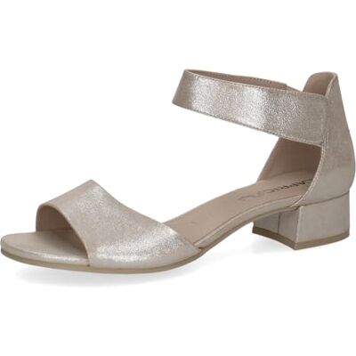 CAPRICE sandale femme à talon en cuir, Marron (TAUPE METALLIC), 37 EU - Publicité CAPRICE sandale femme à talon en cuir, Marron (TAUPE METALLIC), 37 EU - Publicité