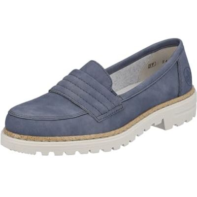 Rieker Femme 54855 Mocassins, Bleu, 42 EU - Publicité Rieker Femme 54855 Mocassins, Bleu, 42 EU - Publicité