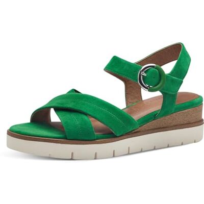 Tamaris Sandales compensées pour femme , vert, 36 EU - Publicité Tamaris Sandales compensées pour femme , vert, 36 EU - Publicité