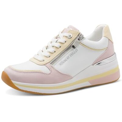 MARCO TOZZI Femmes Baskets Feel Me Doux Semelle Amovible Doublure Douce Stylé, Blanc (White/Rose), 40 EU - Publicité MARCO TOZZI Femmes Baskets Feel Me Doux Semelle Amovible Doublure Douce Stylé, Blanc (White/Rose), 40 EU - Publicité