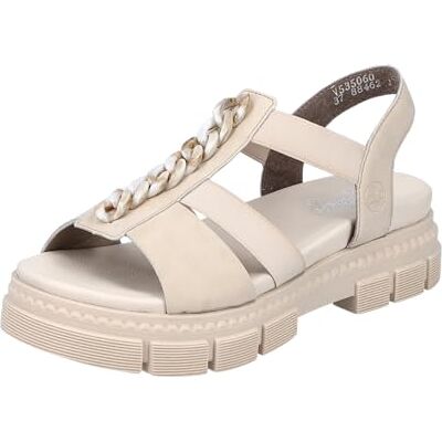 Rieker Sandales V5350 pour femme, beige, 42 EU - Publicité Rieker Sandales V5350 pour femme, beige, 42 EU - Publicité