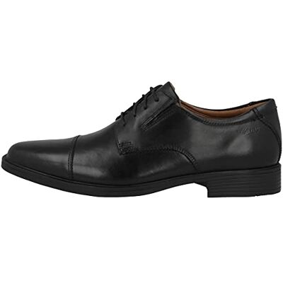 Clarks Homme Tilden Cap Derbys, Cuir Noir A, 48 EU - Publicité Clarks Homme Tilden Cap Derbys, Cuir Noir A, 48 EU - Publicité
