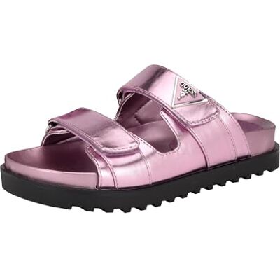 Guess Fabula Sandales plates pour femme, 39.5 EU - Publicité Guess Fabula Sandales plates pour femme, 39.5 EU - Publicité