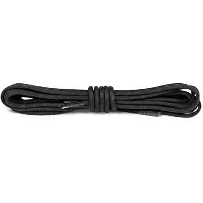 Bama Lacets Ronds Cirés en Coton, Résistants pour Chaussures Habillées et Bottes avec Revêtement Résistant à l’Eau – Pour Chaussures du Quotidien et Élégantes (Noir 120 cm 6 à 8 paires d’œillets) - Publicité Bama Lacets Ronds Cirés en Coton, Résistants pour Chaussures Habillées et Bottes avec Revêtement Résistant à l’Eau – Pour Chaussures du Quotidien et Élégantes (Noir 120 cm 6 à 8 paires d’œillets) - Publicité