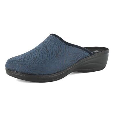 inblu Chaussons d'hiver pour femme avec broderie à fleurs stylisée, bleu, 38 EU - Publicité inblu Chaussons d'hiver pour femme avec broderie à fleurs stylisée, bleu, 38 EU - Publicité