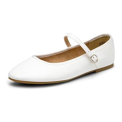 DREAM PAIRS Ballerines Mary Jane Femme Classiques, Chaussures Plates Confortables à Enfiler, Style Élégant et Polyvalent pour Travail et Quotidien,Size 38.5,Blanc-PU,SDFA2441W - Publicité DREAM PAIRS Ballerines Mary Jane Femme Classiques, Chaussures Plates Confortables à Enfiler, Style Élégant et Polyvalent pour Travail et Quotidien,Size 38.5,Blanc-PU,SDFA2441W - Publicité