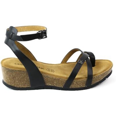 CHATTAWAK FEMME PETIT COMPENSÉE CONFORT A LANIERES VERA NOIR, 40 - Publicité CHATTAWAK FEMME PETIT COMPENSÉE CONFORT A LANIERES VERA NOIR, 40 - Publicité