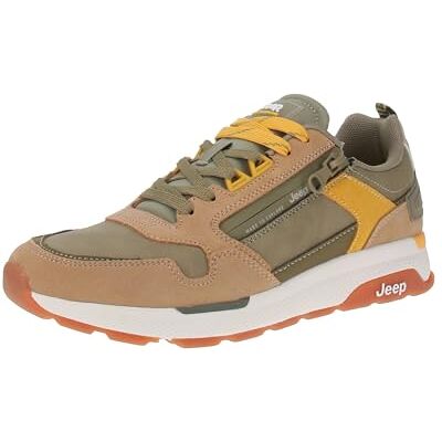 Jeep JM51061A Ontario Zip Baskets pour homme 105-Sage - Publicité Jeep JM51061A Ontario Zip Baskets pour homme 105-Sage - Publicité