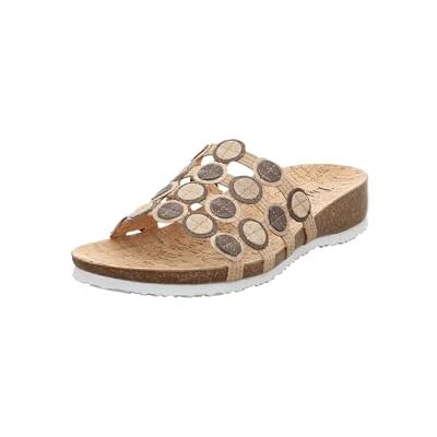 Think! Damen Julia chromfrei gegerbte nachhaltige Pantolette, Linen/Kombi 4010 - Publicité Think! Damen Julia chromfrei gegerbte nachhaltige Pantolette, Linen/Kombi 4010 - Publicité