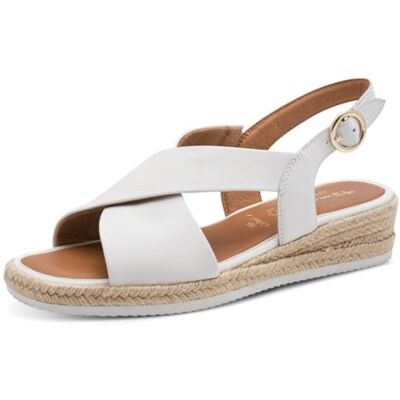 Tamaris Comfort Sandales compensées pour femme Blanc Taille 40 EU - Publicité Tamaris Comfort Sandales compensées pour femme Blanc Taille 40 EU - Publicité