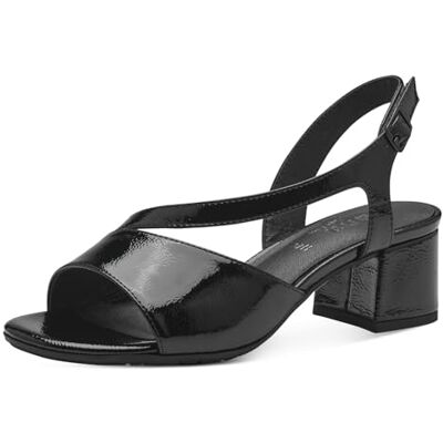 Jana Sandales Femme à Talon avec Bride réglable Vegan, Black Patent, 38 EU - Publicité Jana Sandales Femme à Talon avec Bride réglable Vegan, Black Patent, 38 EU - Publicité