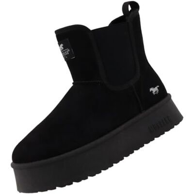 MUSTANG Bottines Chelsea pour femme, Noir , 39 EU - Publicité MUSTANG Bottines Chelsea pour femme, Noir , 39 EU - Publicité