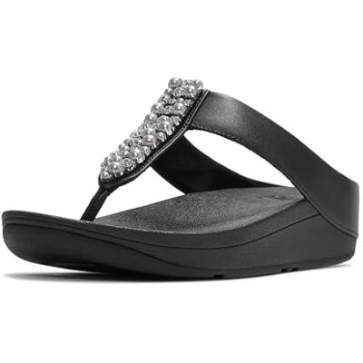Fitflop FINO Sandales à bout perlé et cristal pour femme, noir, 38 EU, Noir, 38 EU - Publicité Fitflop FINO Sandales à bout perlé et cristal pour femme, noir, 38 EU, Noir, 38 EU - Publicité