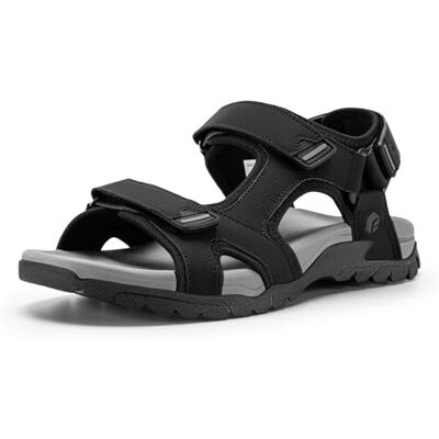 FitVille Sandales de Sport Homme Large Sandales Outdoor avec Fermeture à Scratch Antidérapantes Légère Chaussures de Randonnée Respirantes pour Été Noir 44 EU Ancho - Publicité FitVille Sandales de Sport Homme Large Sandales Outdoor avec Fermeture à Scratch Antidérapantes Légère Chaussures de Randonnée Respirantes pour Été Noir 44 EU Ancho - Publicité