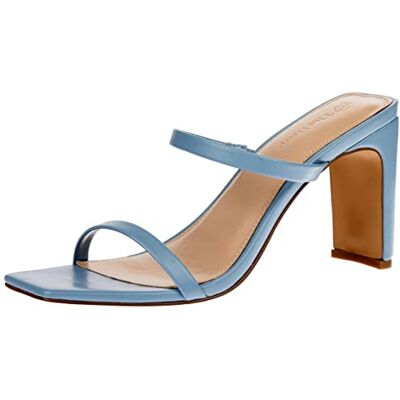The Drop Avery Sandales À Talons Hauts et Bout Carré, Heeled Sandal Femme, Bleu, 40,5 EU - Publicité The Drop Avery Sandales À Talons Hauts et Bout Carré, Heeled Sandal Femme, Bleu, 40,5 EU - Publicité