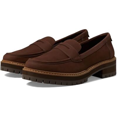 TOMS Women's Cara Loafer, Oak Brown Leather, 38.5 EU - Publicité TOMS Women's Cara Loafer, Oak Brown Leather, 38.5 EU - Publicité