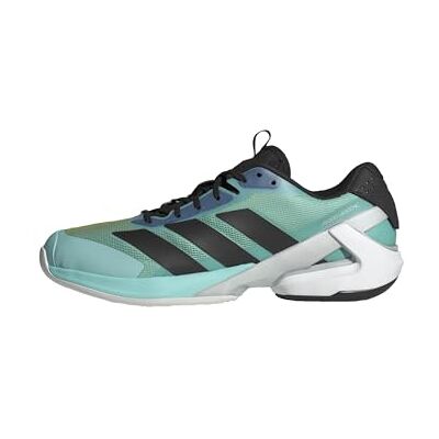 Adidas Adizero Ubersonic 5 Baskets de tennis pour homme Dessus en maille respirante, fermeture au talon, soutien rapide du pied, matériaux recyclés - Publicité Adidas Adizero Ubersonic 5 Baskets de tennis pour homme Dessus en maille respirante, fermeture au talon, soutien rapide du pied, matériaux recyclés - Publicité