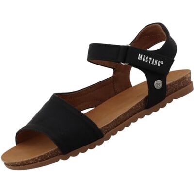 MUSTANG Sandales pour femme, Noir , 39 EU - Publicité MUSTANG Sandales pour femme, Noir , 39 EU - Publicité