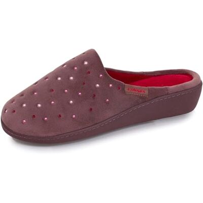Isotoner Chaussons pantoufles Mules femme, 36, taupe - Publicité Isotoner Chaussons pantoufles Mules femme, 36, taupe - Publicité