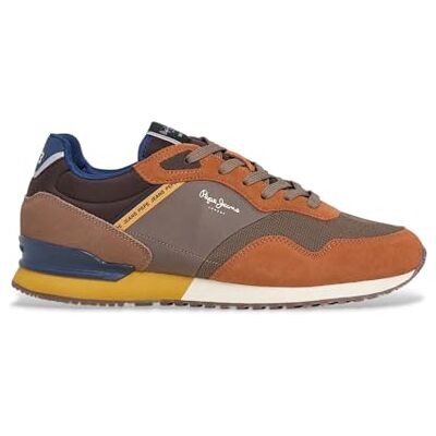 Pepe Jeans Baskets London Brick M pour Homme, Marron Tabac, 6 UK - Publicité Pepe Jeans Baskets London Brick M pour Homme, Marron Tabac, 6 UK - Publicité