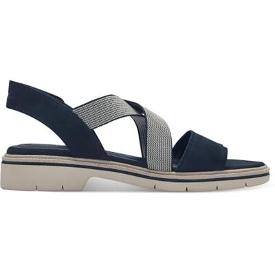 Tamaris Femme Sandale Plate, Bleu Marine, 37 EU - Publicité Tamaris Femme Sandale Plate, Bleu Marine, 37 EU - Publicité
