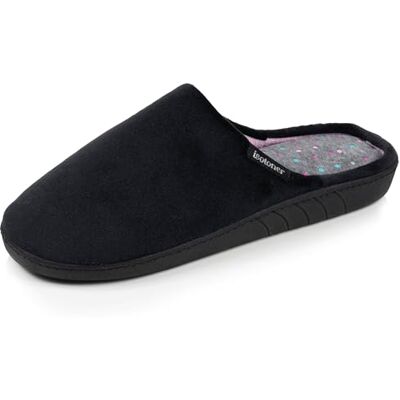 Isotoner Chaussons pantoufles Mules femme microvelours semelle ergonomique, mousse à mémoire forme, 39, noir - Publicité Isotoner Chaussons pantoufles Mules femme microvelours semelle ergonomique, mousse à mémoire forme, 39, noir - Publicité