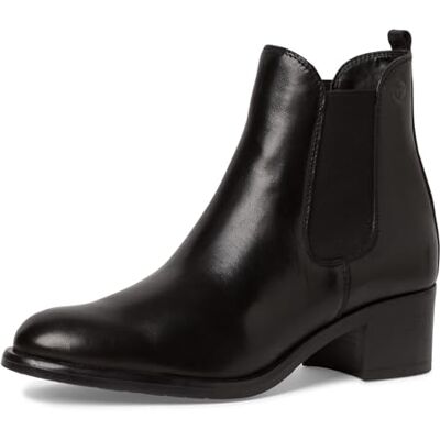 Tamaris Bottines Chelsea pour femme Talon bloc en cuir, Noir, 37 EU - Publicité Tamaris Bottines Chelsea pour femme Talon bloc en cuir, Noir, 37 EU - Publicité