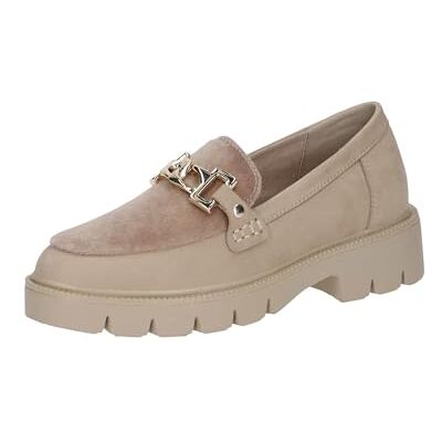 CAPRICE Mocassins femme à talon Talon bloc Élégants, Beige (Beige Nubuc), 39 EU - Publicité CAPRICE Mocassins femme à talon Talon bloc Élégants, Beige (Beige Nubuc), 39 EU - Publicité